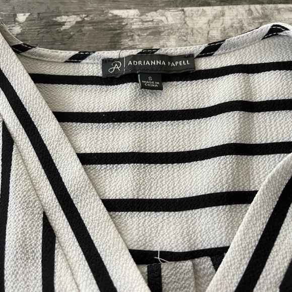 Women’s White and Black Striped Blouse - Picture 2 of 3